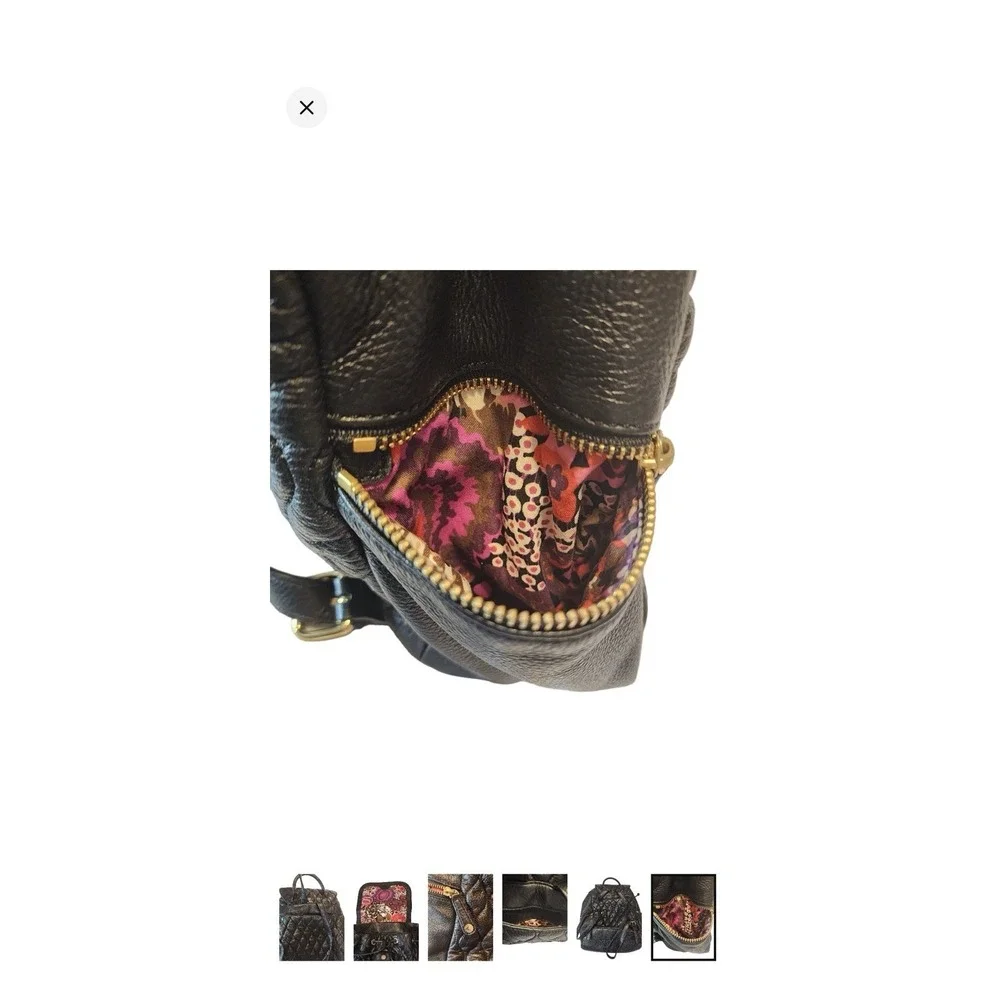 Vera Bradley Amy Quilted Leather Soft Backpack‎ Black